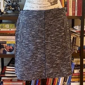 Banana Republic Black & White Tweed Skirt